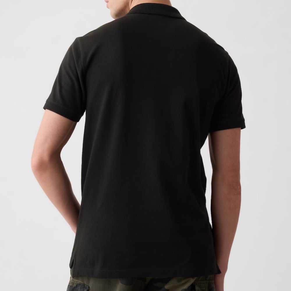 NWT Black GAP Stretch Polo Men’s short-sleeve Shirt Size XL - Picture 2 of 8